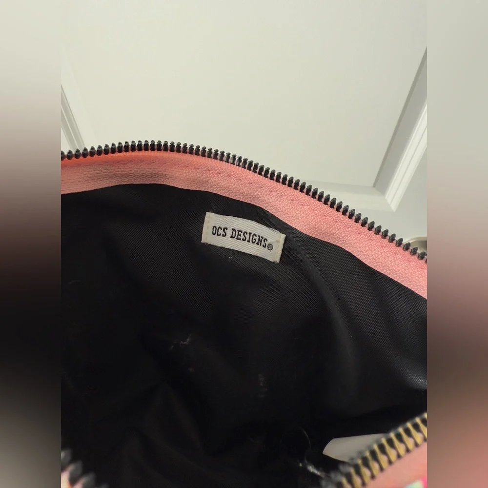 multi-color butterfly makeup bag
